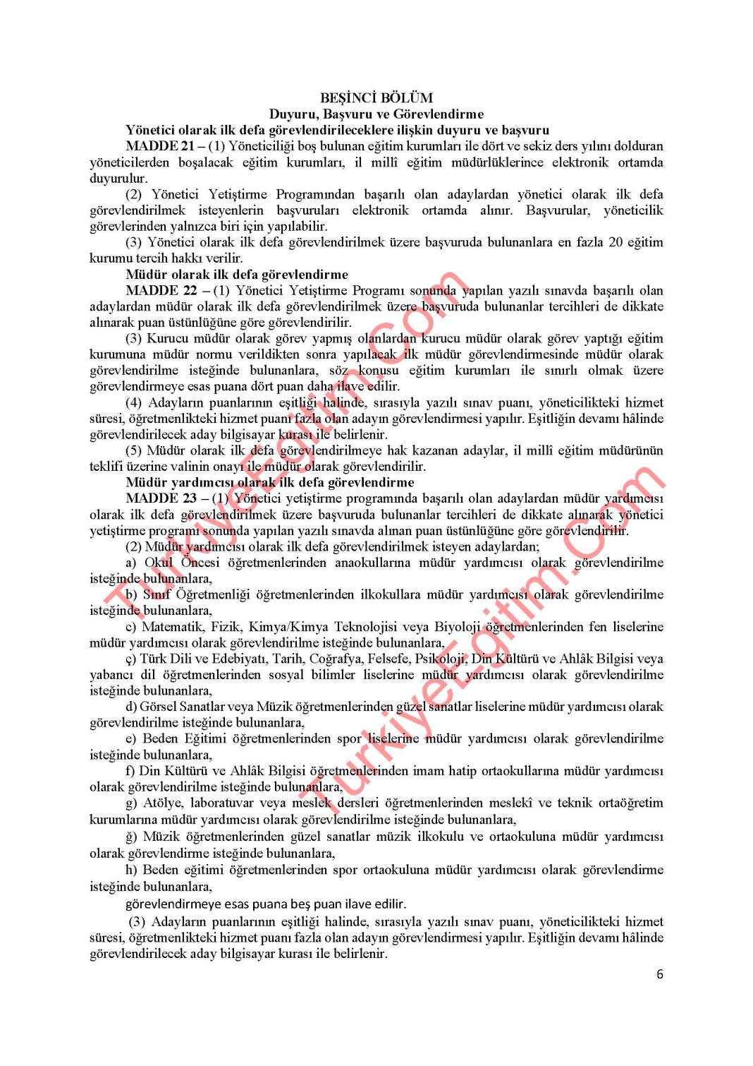 MEB Yönetici Atama Yönetmeliği Sil Baştan - Taslak Metin Belli Oldu 6