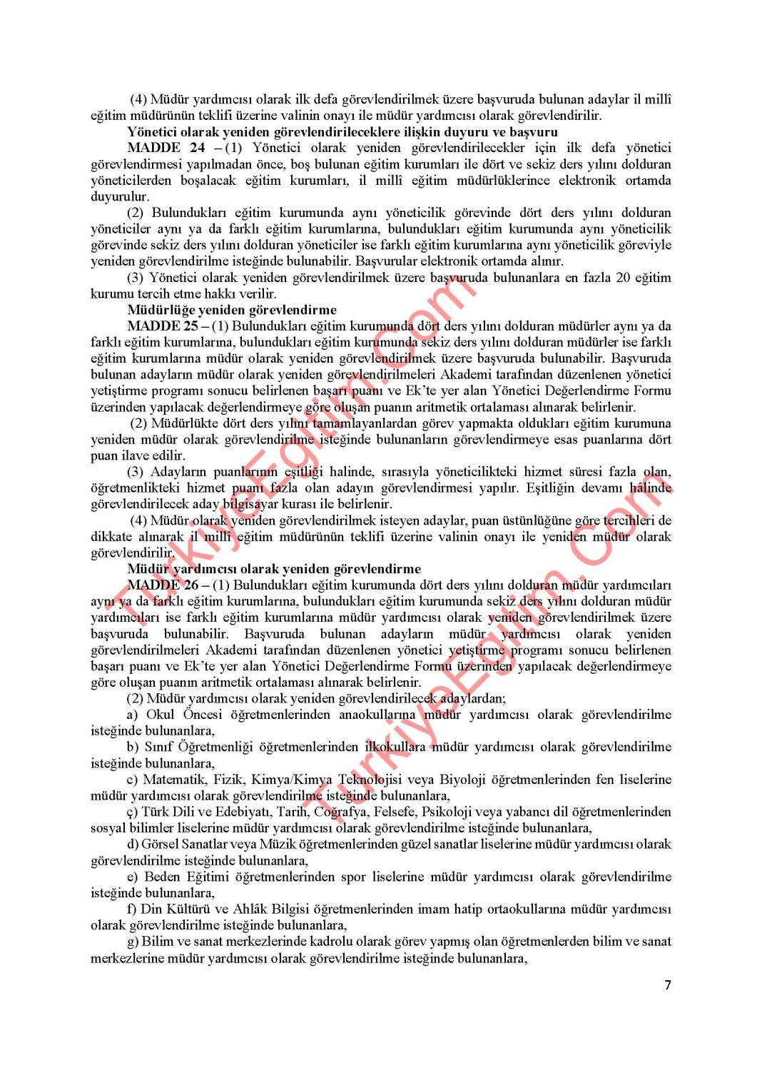 MEB Yönetici Atama Yönetmeliği Sil Baştan - Taslak Metin Belli Oldu 7