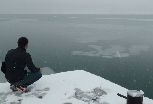 Van Gölü buz tuttu, görenler şaşırdı! 23