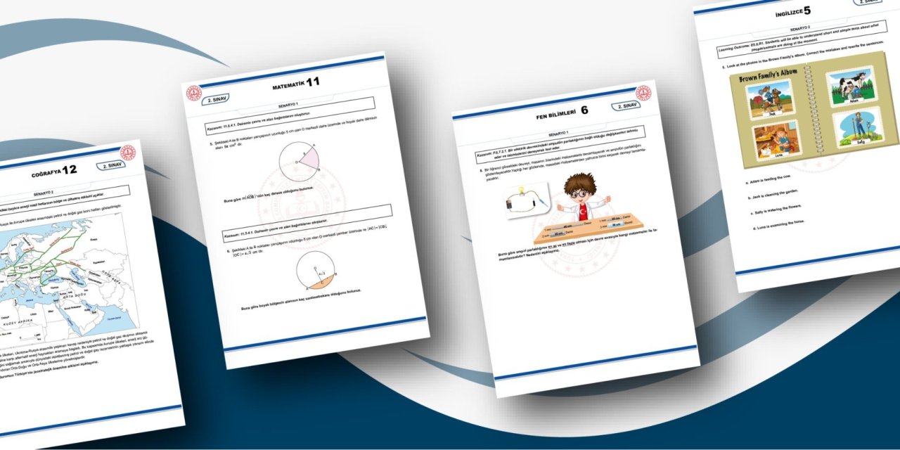 MEB ikinci dönem ikinci yazılı sınavları örnek soru kitapçıkları