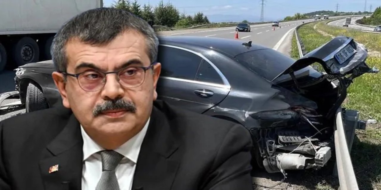 Milli Eğitim Bakanı Tekin'in makam aracı kaza yaptı