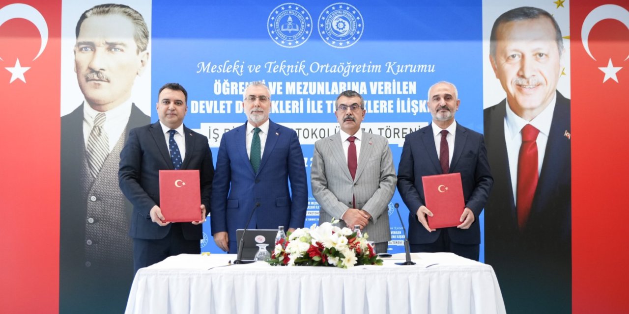 Mesleki ve teknik lisesi mezunlarına devlet teşviki! İki bakanlıktan yeni protokol!