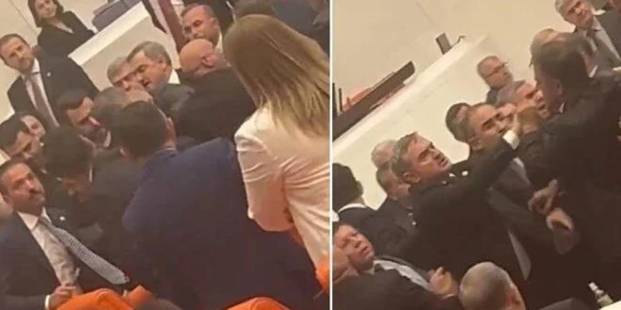 TBMM'de yumruklu kavga: Vekiller birbirine girdi