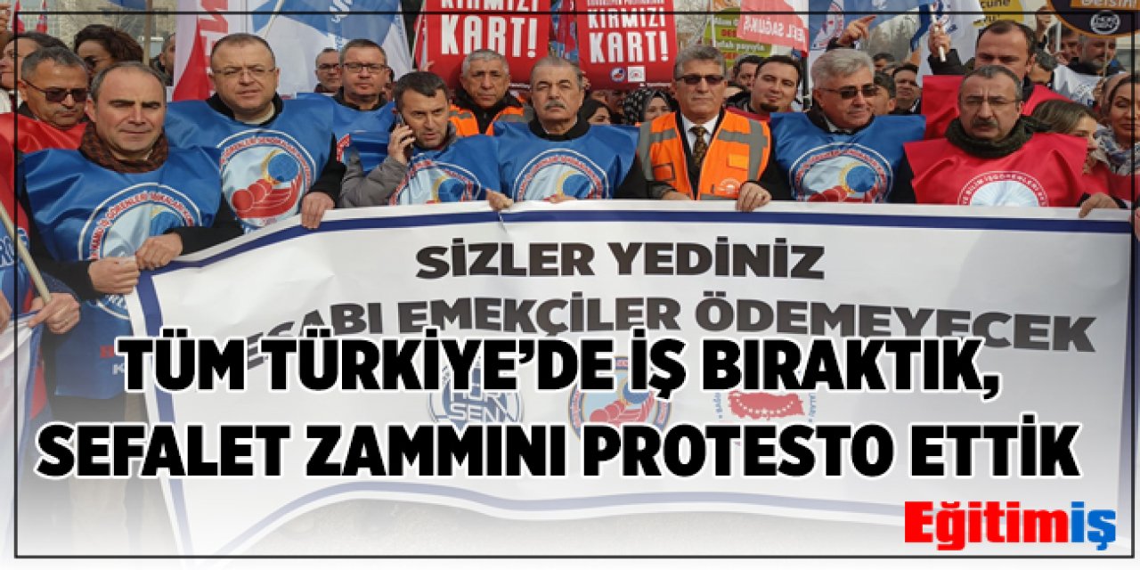 Öğretmenler tüm Türkiye'de iş bıraktı, maaş zammını protesto etti!