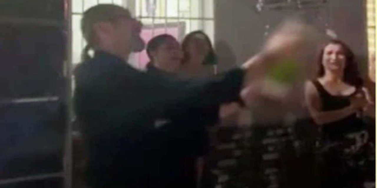 Devlet okulunda "Şampanyalı kutlama" rezaleti