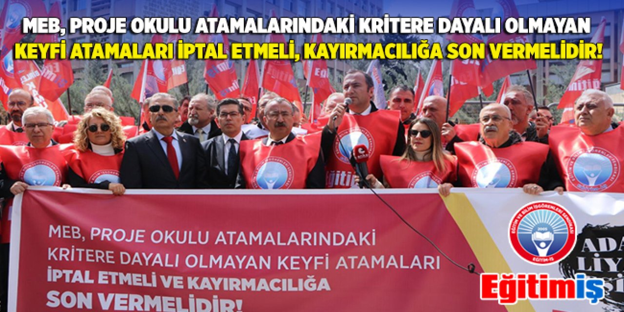 MEB Proje Okullarındaki Keyfi Atamalar İptal Edilecek Mi? Bakanlık önünde eylem...