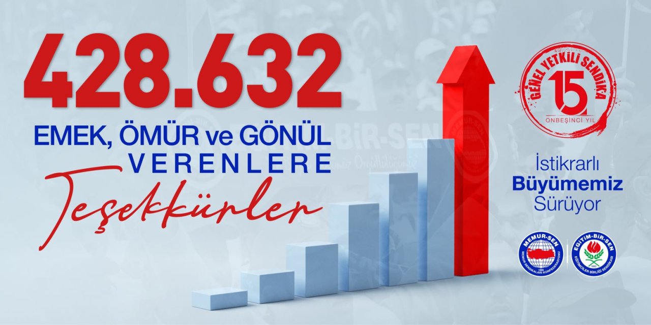 14’üncü Kez Genel Yetkiyi Üstlenen Eğitim-Bir-Sen'den Üyelerine Teşekkür