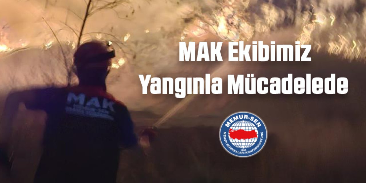 Memur-Sen Arama Kurtarma Ekibi Yangınla Mücadelede