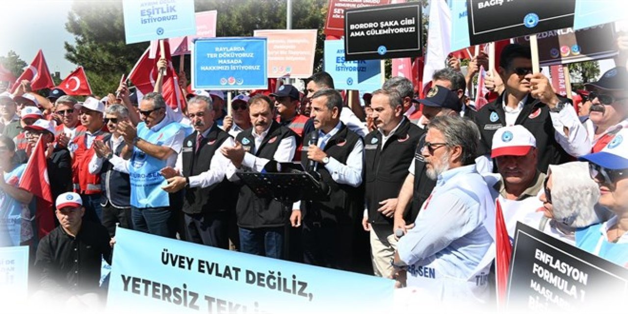 Memurlar iş bıraktı: Hak aramak için buradayız