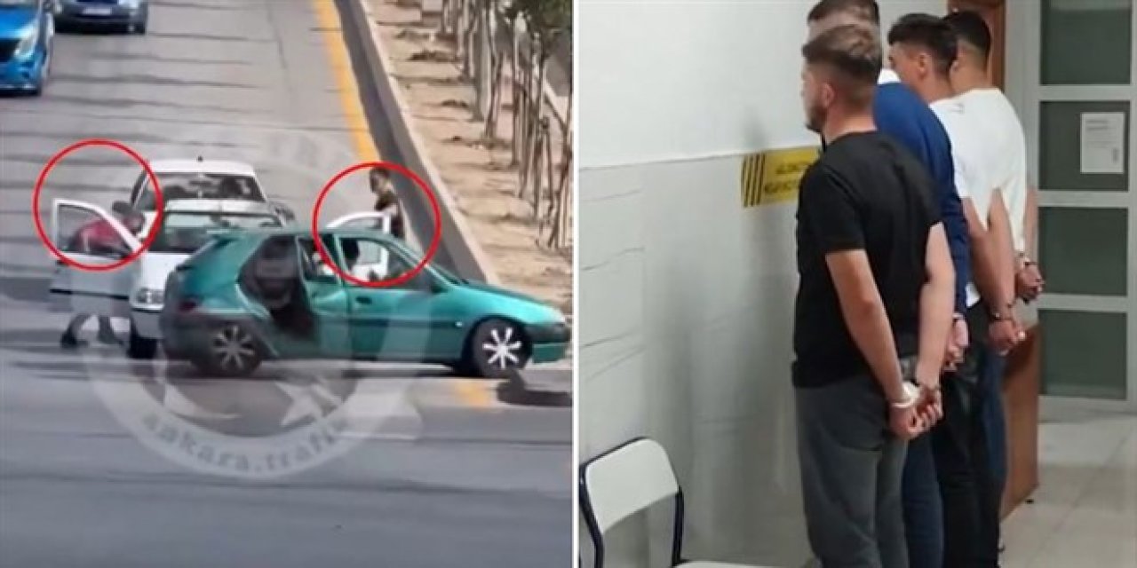 Ankara'da araç sürücüsüne saldıran 4 kişi yakalandı