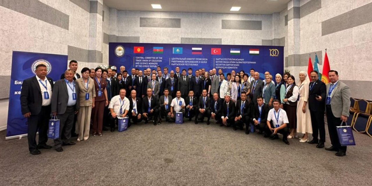 Türk Eğitim-Sen Yöneticileri, Kırgızistan Eğitim Sendikası'nın 100. Kuruluş Yıldönümüne Katıldı