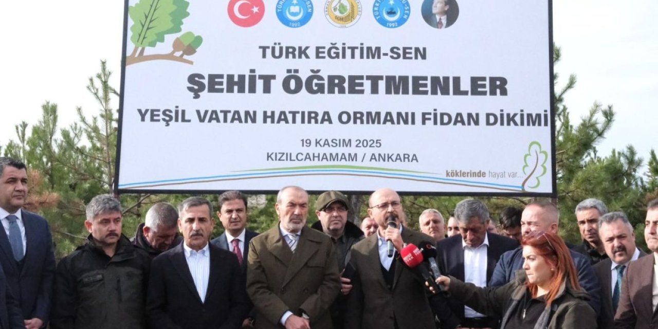 Türk Eğitim-Sen’den Anlamlı Proje: Şehit Öğretmenler İçin 192 Fidan Toprakla Buluştu