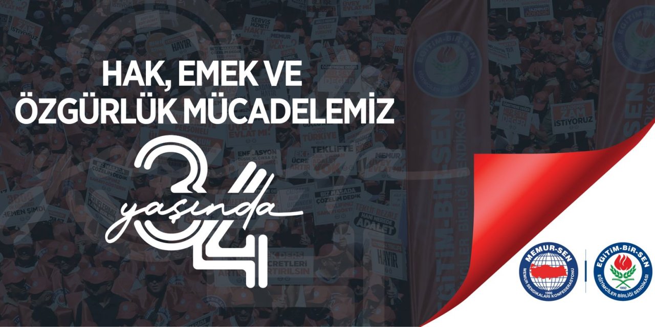 Eğitim-Bir-Sen’den 34. Yıl Mesajı: Emek, Hak ve Özgürlük Vurgusu