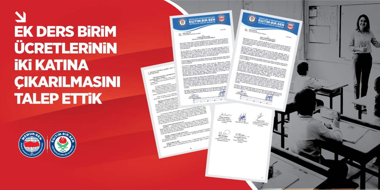 Öğretmenlerin ek ders ücreti için dikkat çeken talep: İki katına çıkarılsın