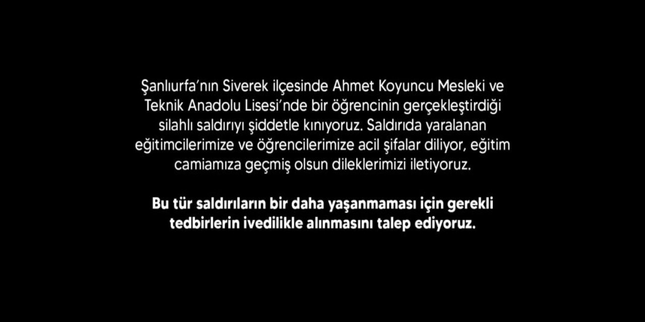 Türk Eğitim-Sen’den sert uyarı: “Okullar S.O.S veriyor”