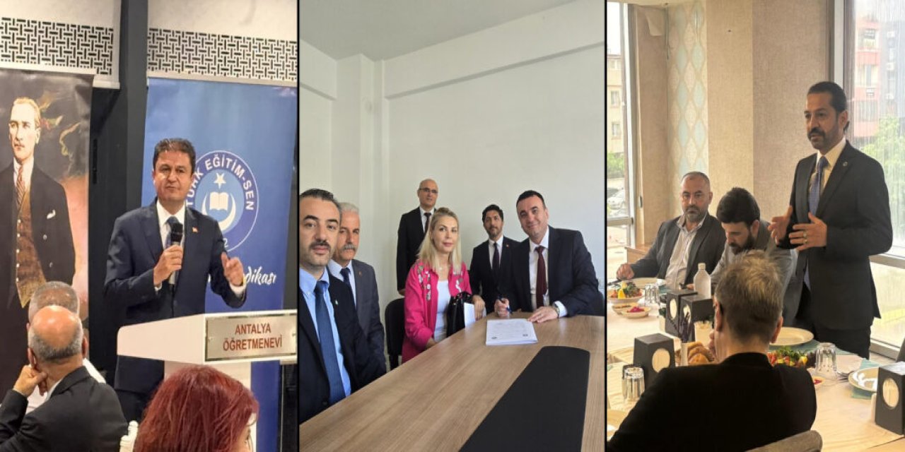 Türk Eğitim-Sen heyeti Antalya’da sahaya indi: Eğitim ve kamu çalışanları için kapsamlı mesajlar