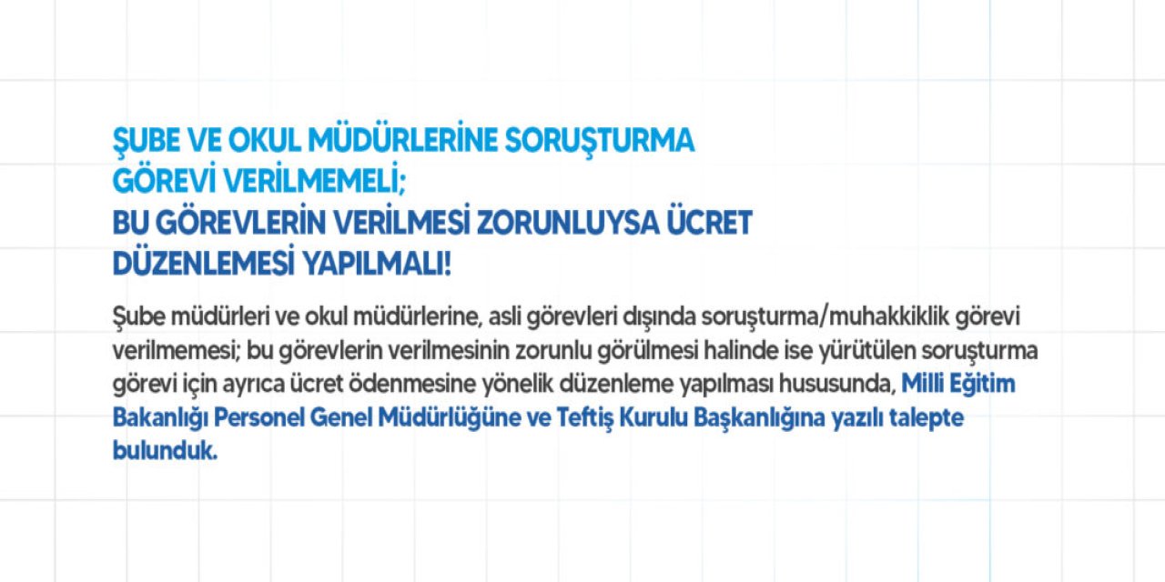 Şube ve Okul Müdürleri İçin Kritik Talep: Soruşturma Görevine Ücret İstendi