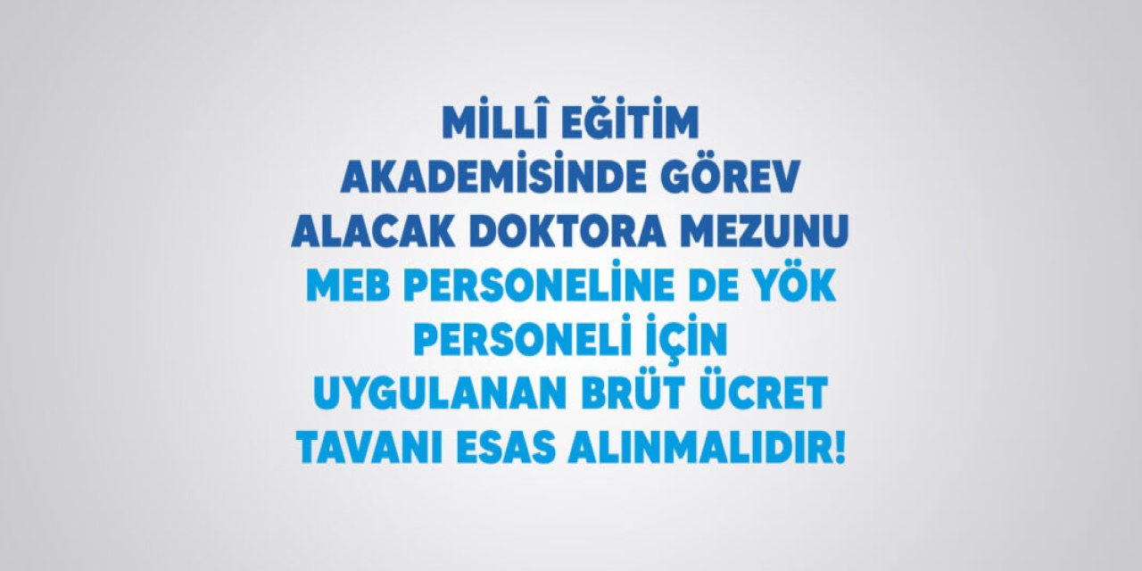 Türk Eğitim-Sen’den Millî Eğitim Akademisi Ücret Tavanı İçin Başvuru