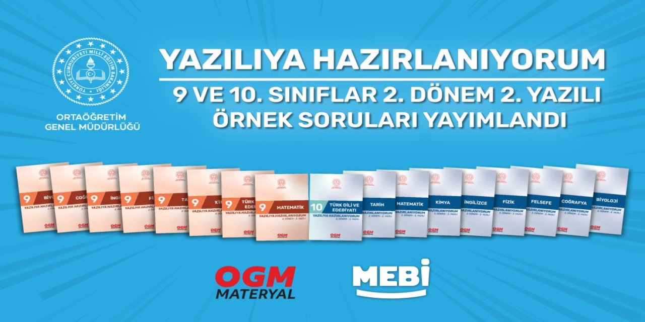 MEB’den 9 ve 10. Sınıflara Yazılı Hamlesi! Örnek Sorular Erişime Açıldı