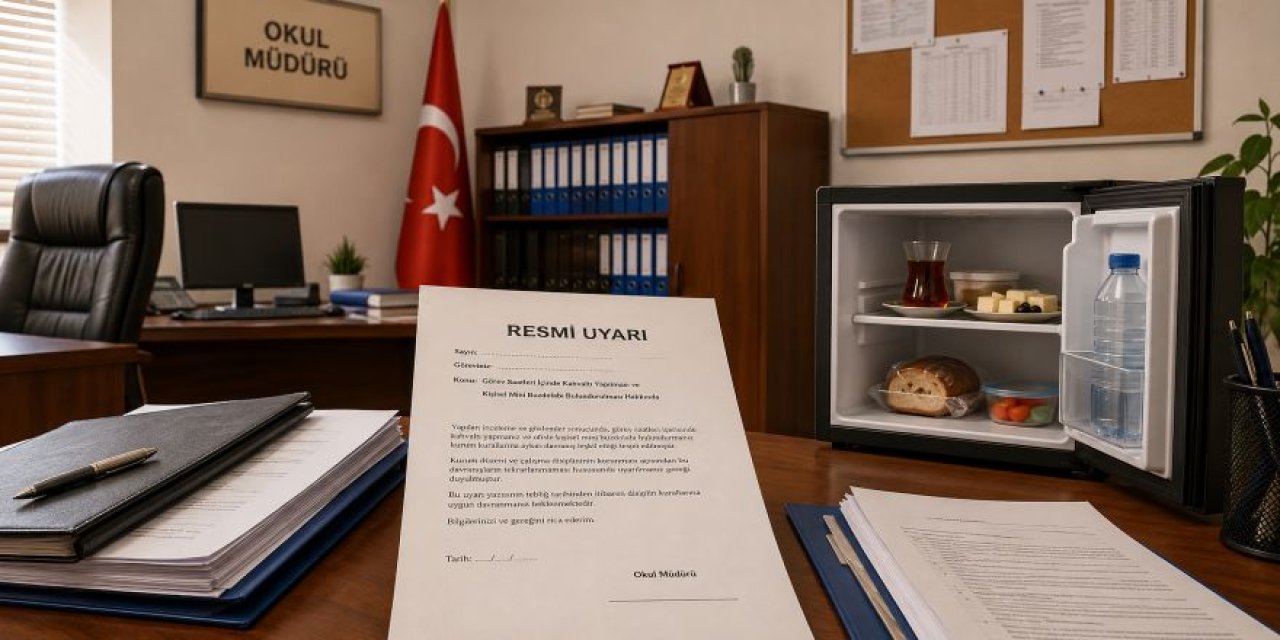 Okul Müdüründen Müdür Yardımcısına Resmi Yazıyla Kahvaltı ve Mini Buzdolabı Uyarısı