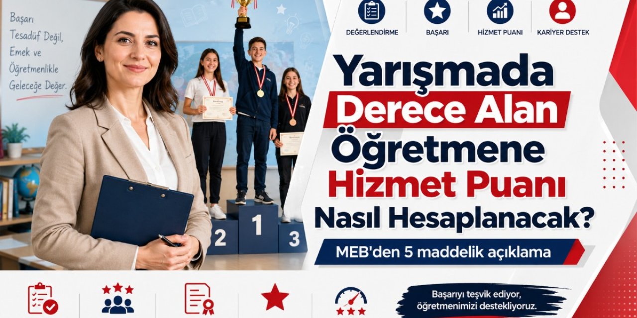 Yarışmada Derece Alan Öğretmenlere Hizmet Puanı Nasıl Verilecek? MEB 5 Maddeyle Açıkladı