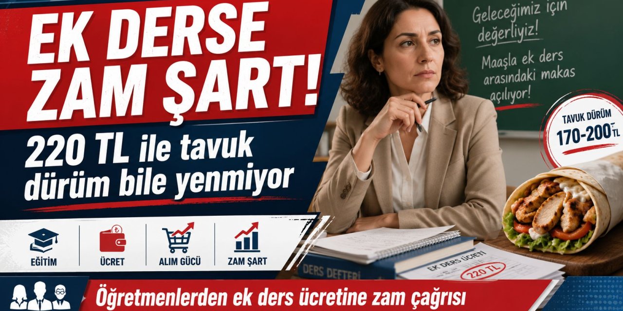 Öğretmenlerden Ek Ders Ücretlerine Zam Çağrısı: “Tavuk Dürüm Bile Yenmiyor”
