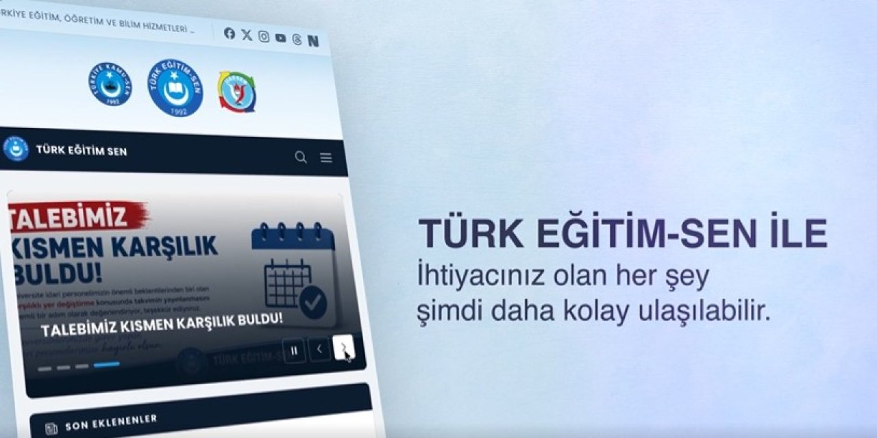 Türk Eğitim-Sen'de dijital dönüşüm: Tek üyelikle tüm sistemlere erişim