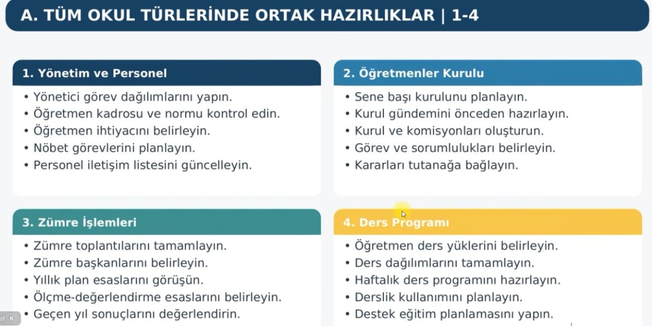 Okul yöneticileri için hazırlık rehberi: 14 Eylül öncesi yapılacaklar listesi