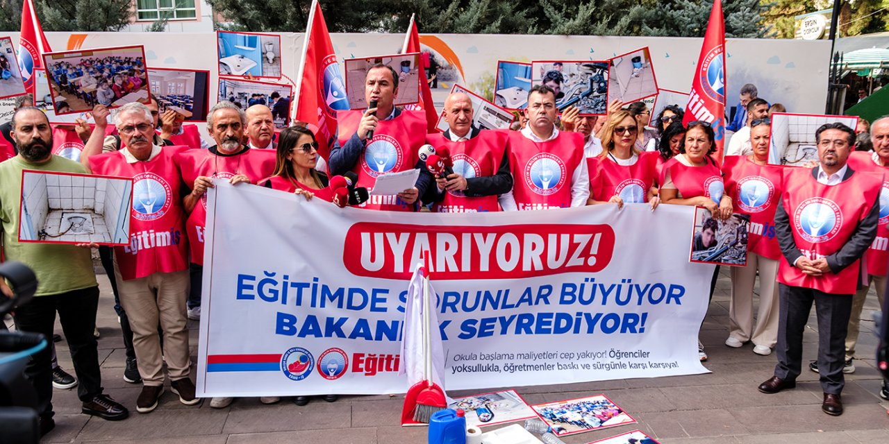 Eğitim-İş MEB Önünde: Önlüğün Santimi Değil, Çocuğa Düşen Alanı Hesaplayın