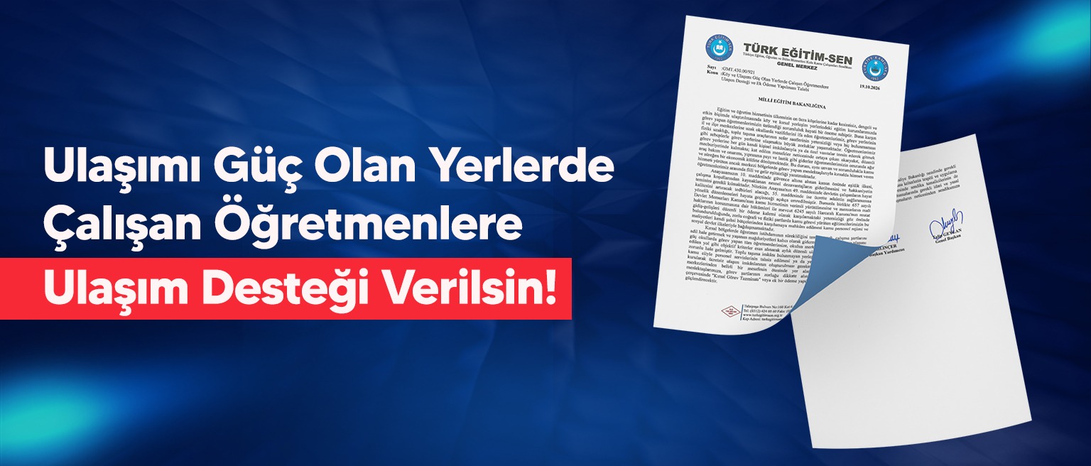 Öğretmenlere Yeni Ödeme Talebi! Türk Eğitim-Sen’den MEB’e “Kırsal Görev Tazminatı” Çağrısı