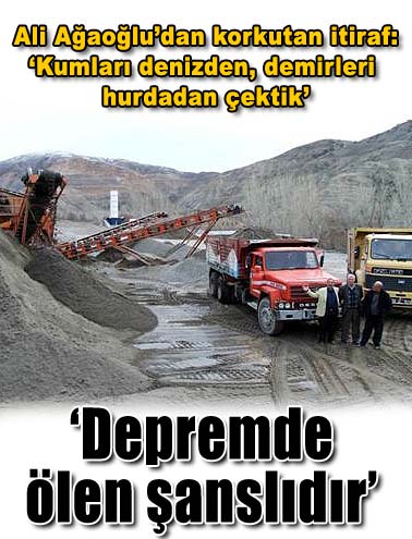 Ağaoğlu: 'Depremde ölen şanslıdır'