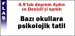 Aydın'da 4.9 büyüklüğünde deprem