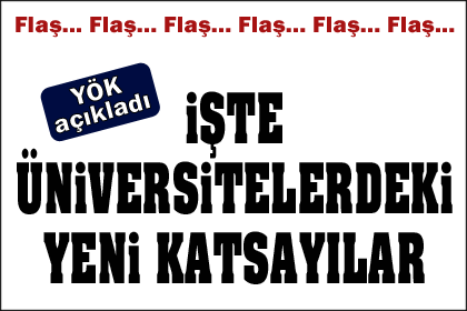 YÖK yeni katsayıları belirledi