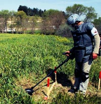 Antik kent için mayın temizliği