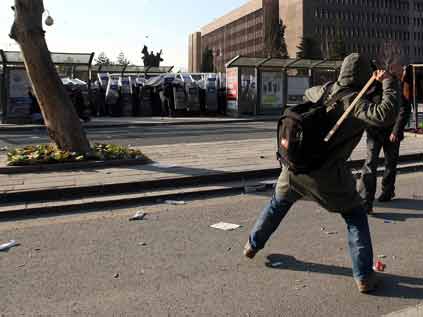Ankara'daki mitingde olay