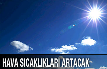 Doğu'da hava sıcaklıkları artacak