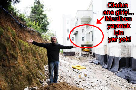 Okul yapıldı, girişi yok