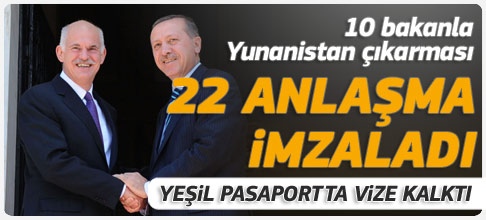 Yunanistanla tarihi anlaşma