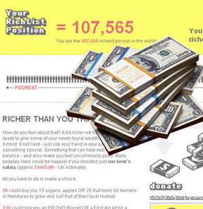 Dünyanın kaçıncı zenginisiniz?