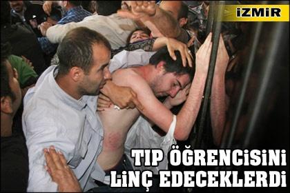 Hastane bahçesinde arbede