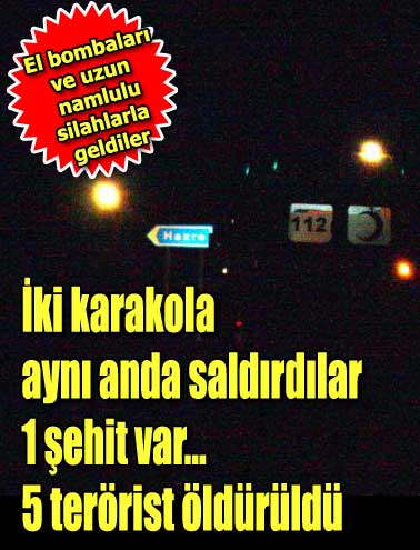 Diyarbakırda iki karakola saldırı 1 şehit