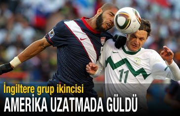 Amerika son anda güldü, İngiltere grup ikincisi oldu