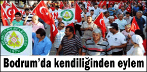 Bayrağını kapan terörü kınamaya koştu