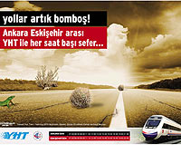 Hızlı tren için ilginç afiş
