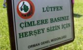 Lütfen çimlere basın!