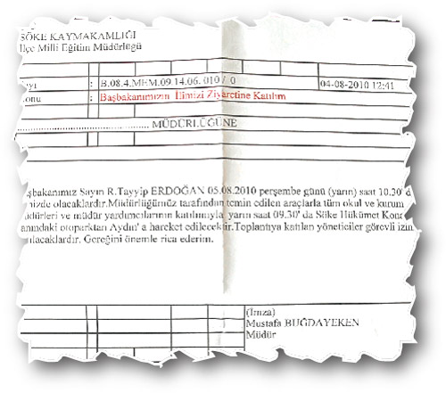 AKP mitingine katılan Müdürler izinli ve görevli sayıldı