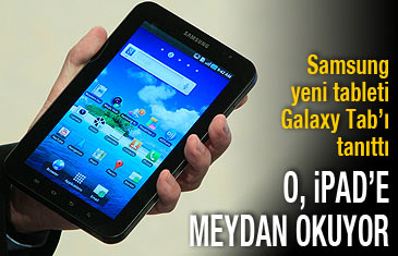 Samsung'un yeni tableti Galaxy Tab, iPad'e meydan okuyor