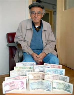 15 yıl önce kaybettiği paraları buldu