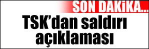 TSK'dan saldırı açıklaması!