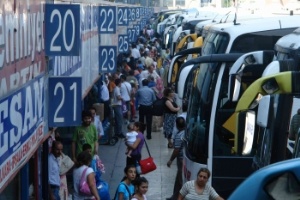 Otogarda Kurban Bayramı yoğunluğu başladı